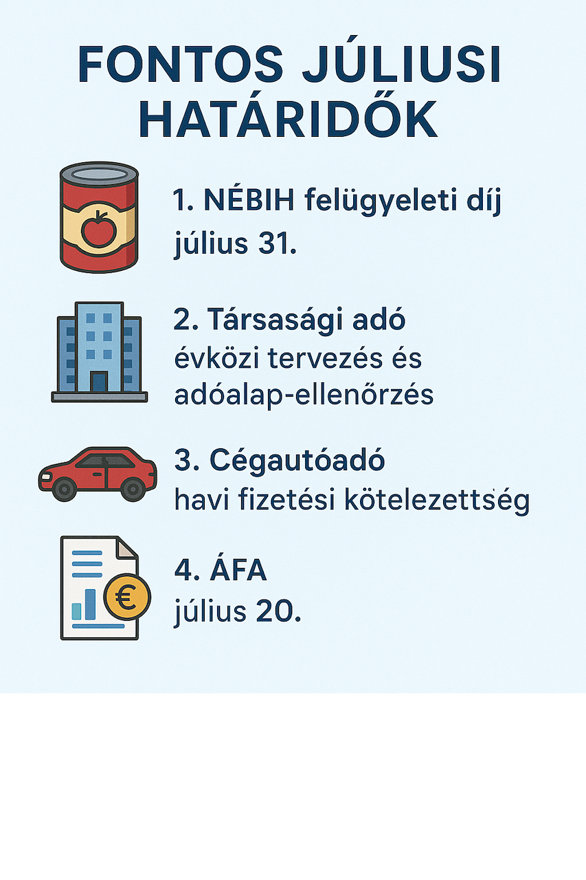 Ezekre figyelj júliusban: bevallások és befizetések egy helyen