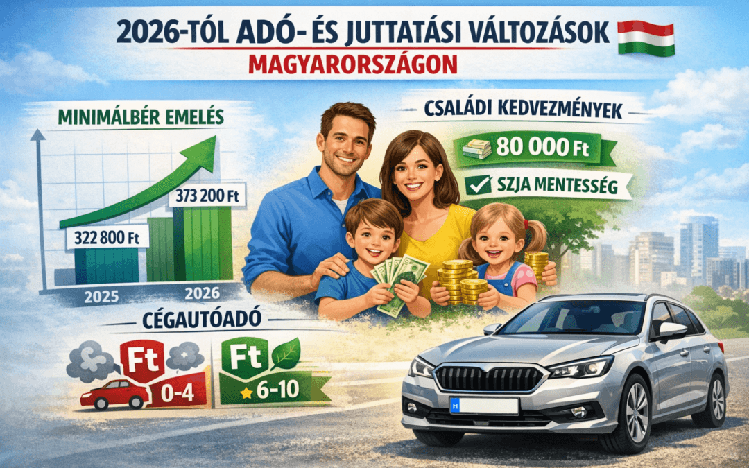 2026-tól életbe lépő fontos adó- és juttatási változások Magyarországon